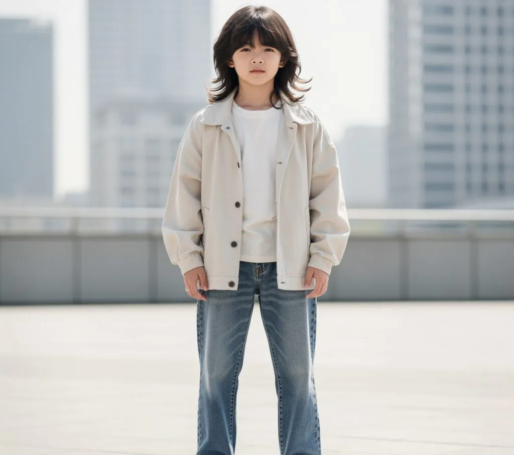 Long Curtain Bangs for Boys