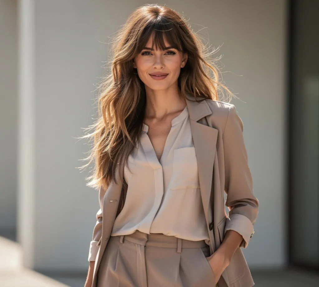 Long Hair with Shaggy Bangs