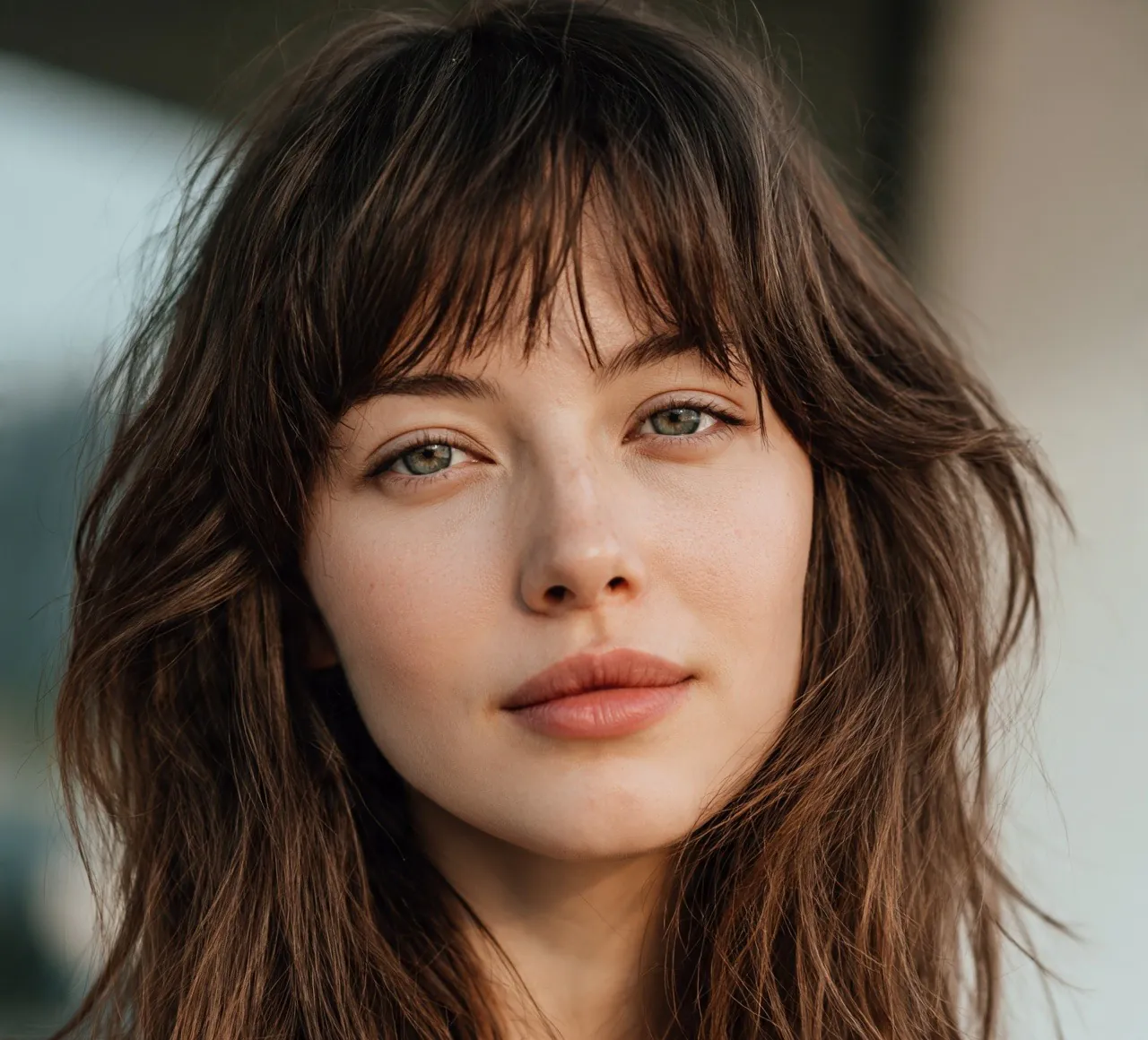 15 Most Flattering Haircuts for Long Faces That Balance Your Features 5 Shag with Full Fringe For Long Face