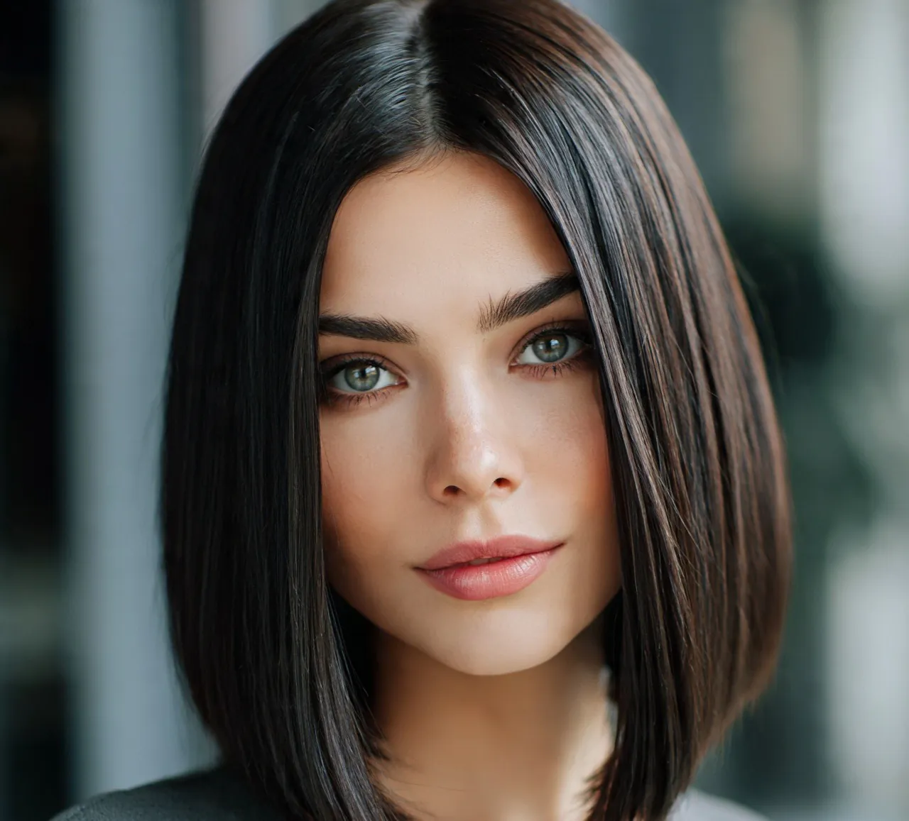  Straight Hair Lob with Blunt Ends