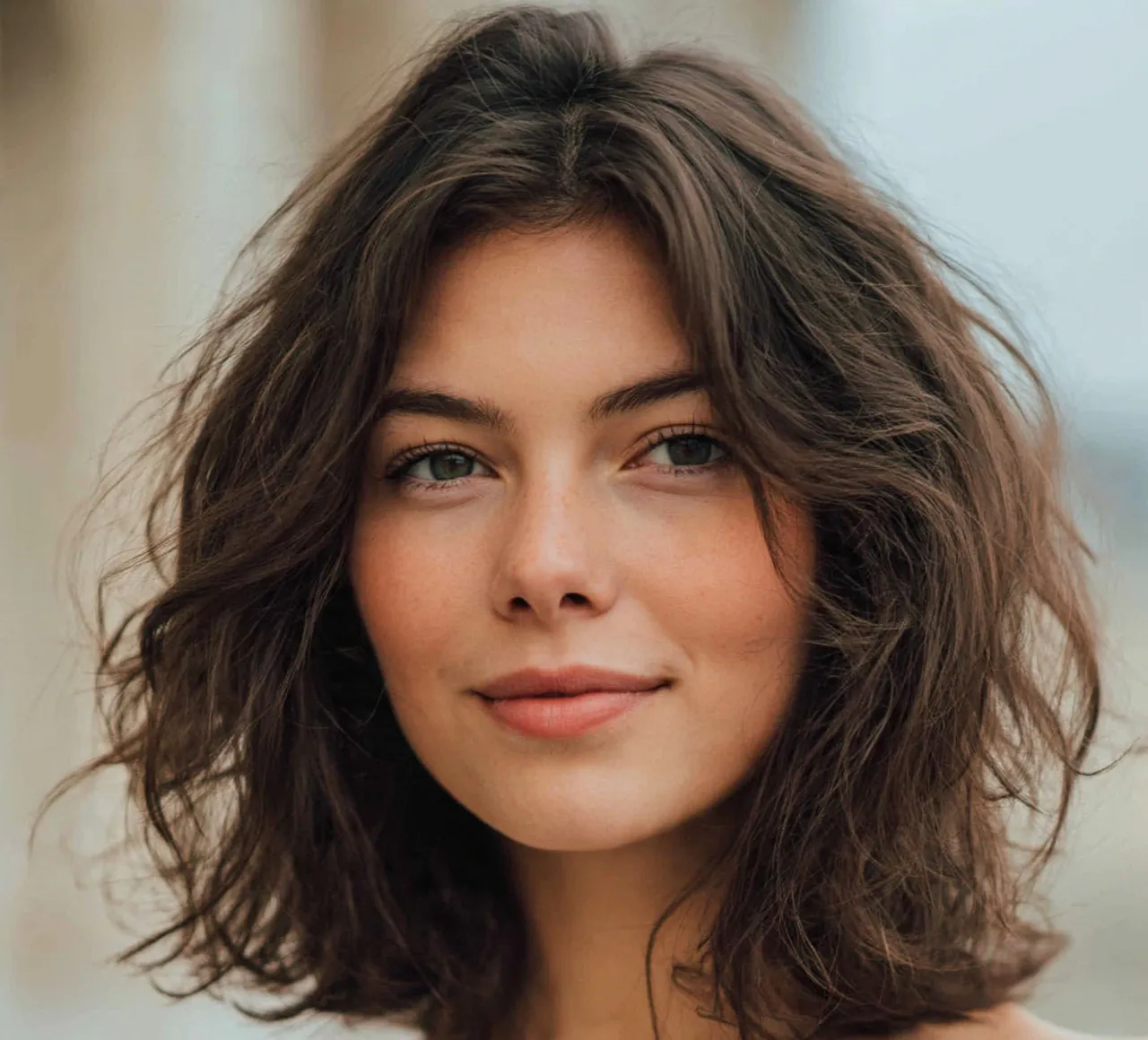 15 Most Flattering Haircuts for Long Faces That Balance Your Features 9 Textured Wavy Lob For Long Face