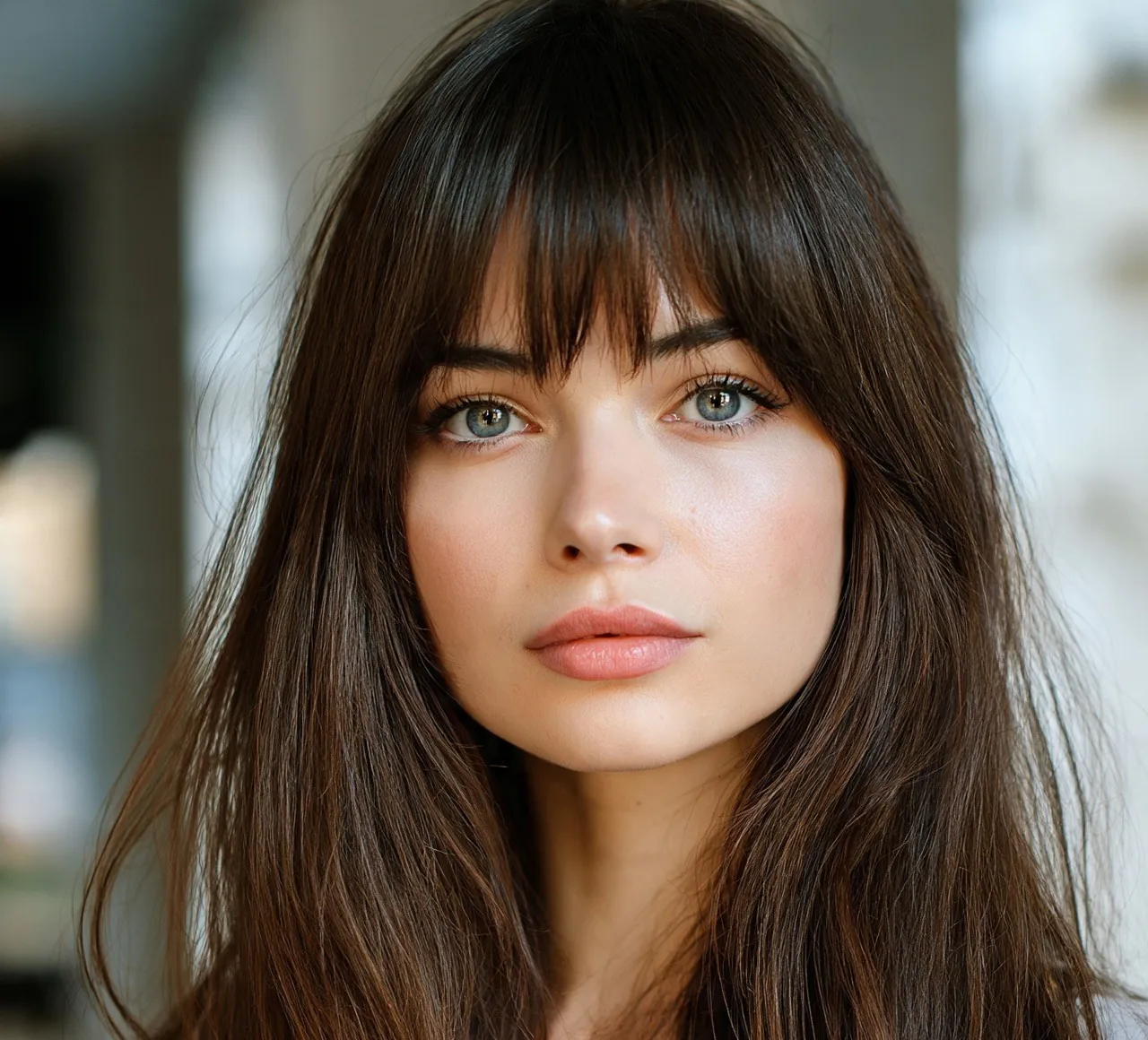 15 Most Flattering Haircuts for Long Faces That Balance Your Features 10 Wispy Fringe with Long Layers For Long Face