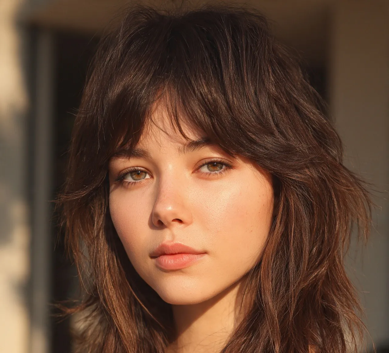 15 Most Flattering Haircuts for Long Faces That Balance Your Features 2 Wolf Cut with Curtain Bangs For Long Face