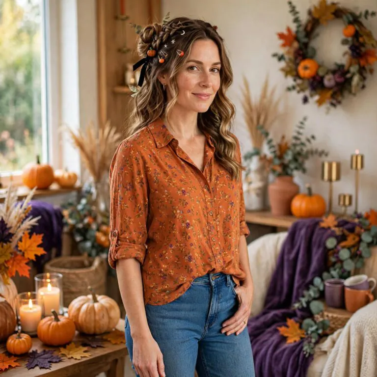 Woman with stunning Halloween hairstyle